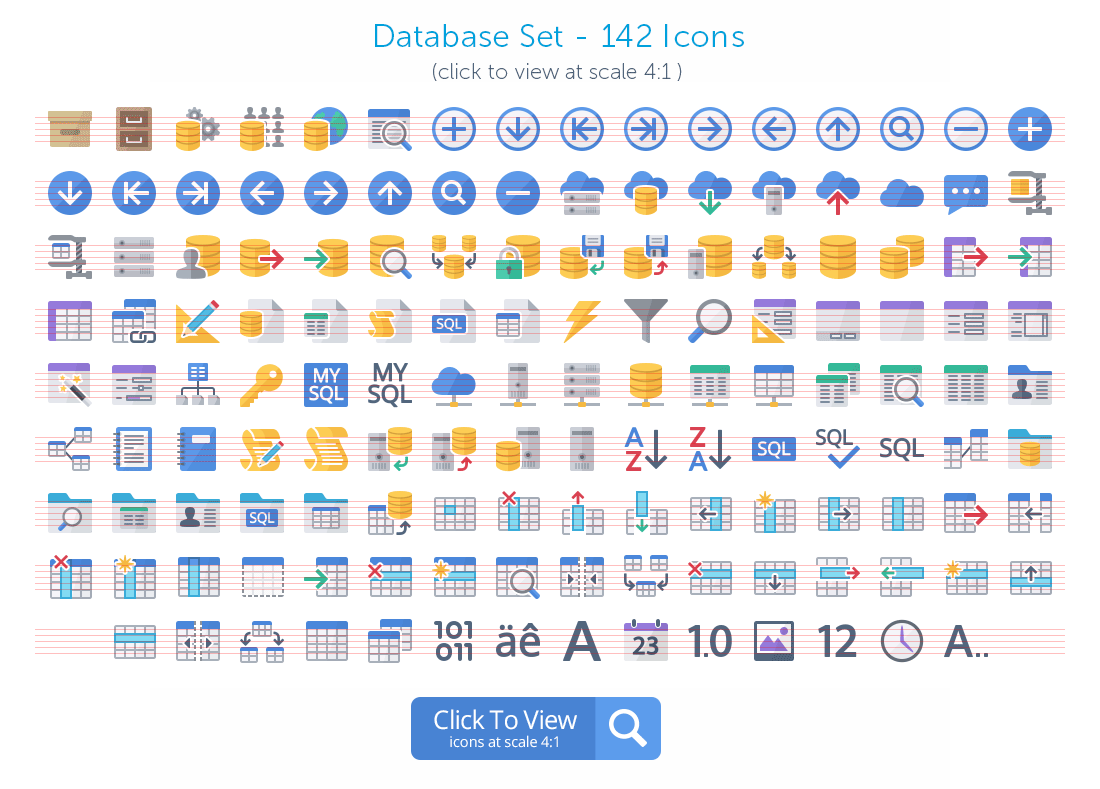 Database icons preview
