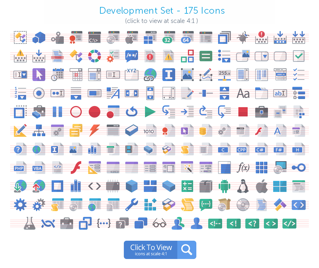 Development icons preview