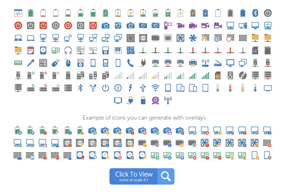 Hardware icons preview