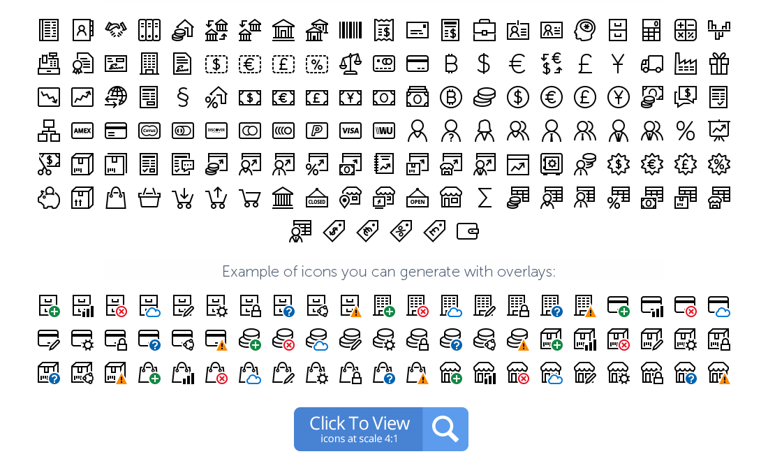 Business icons preview