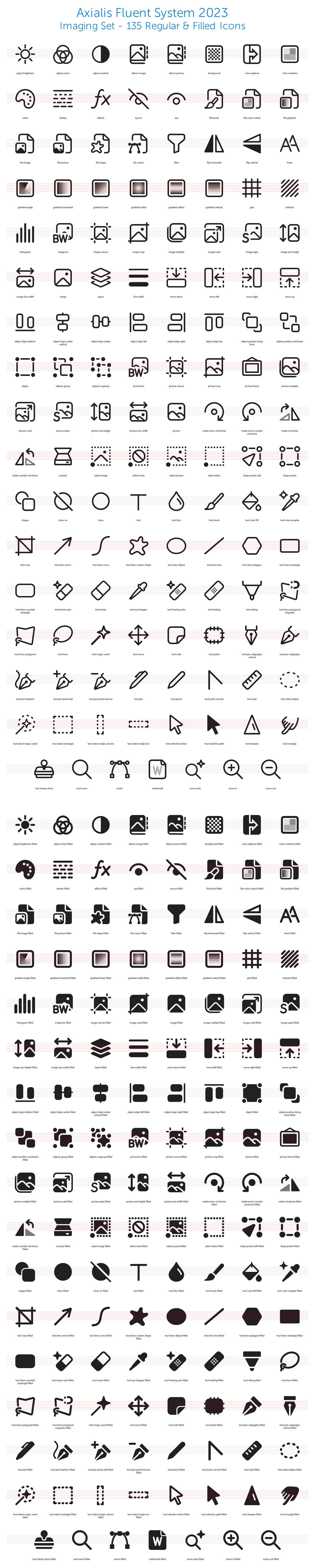 Imaging icons preview