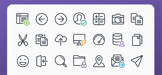 Line Design icons preview