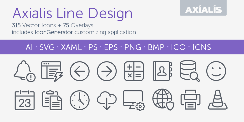 Line Design icons preview