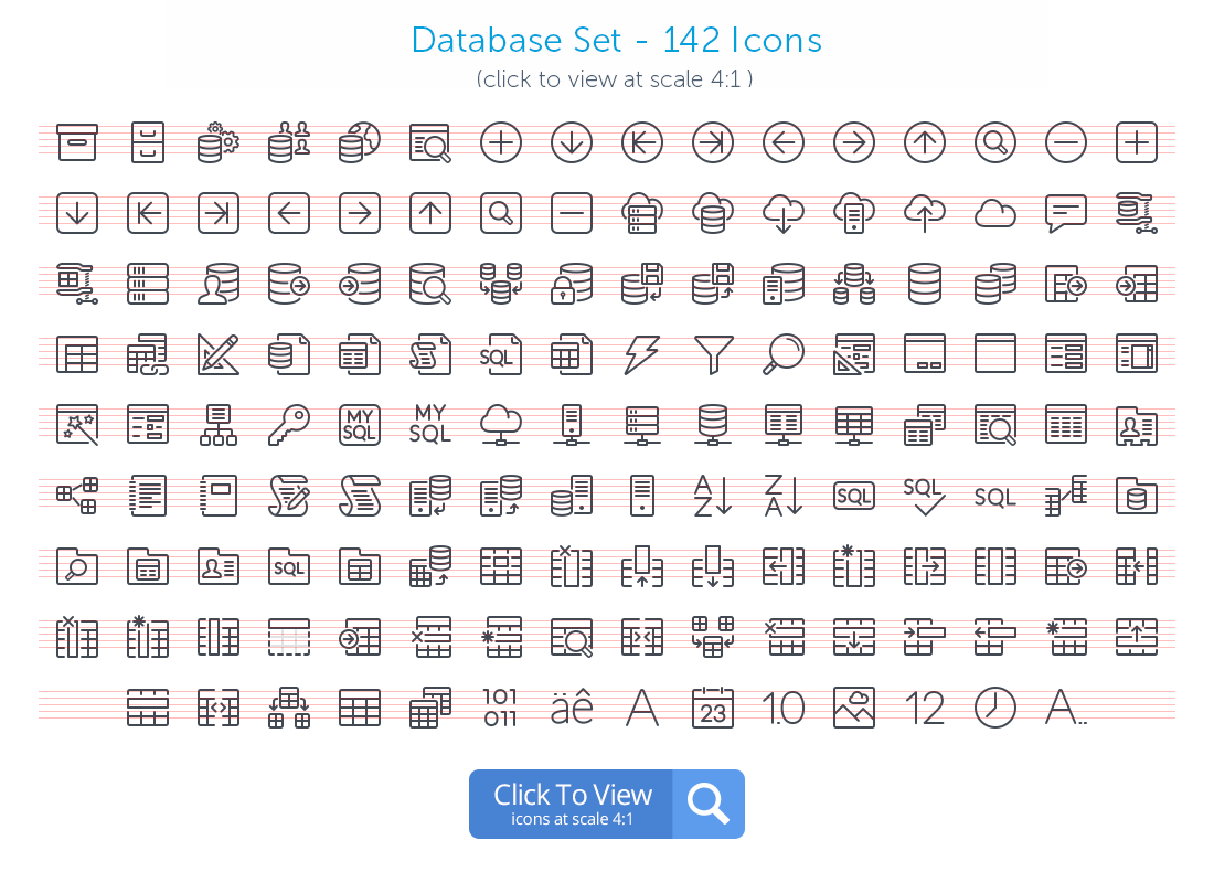 Database icons preview