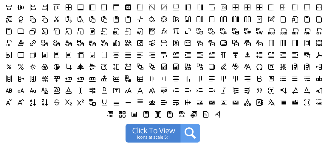 Word icons preview