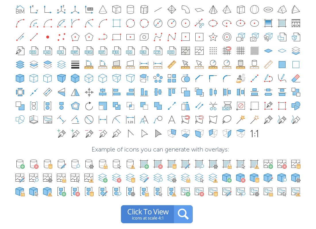 CAD icons preview