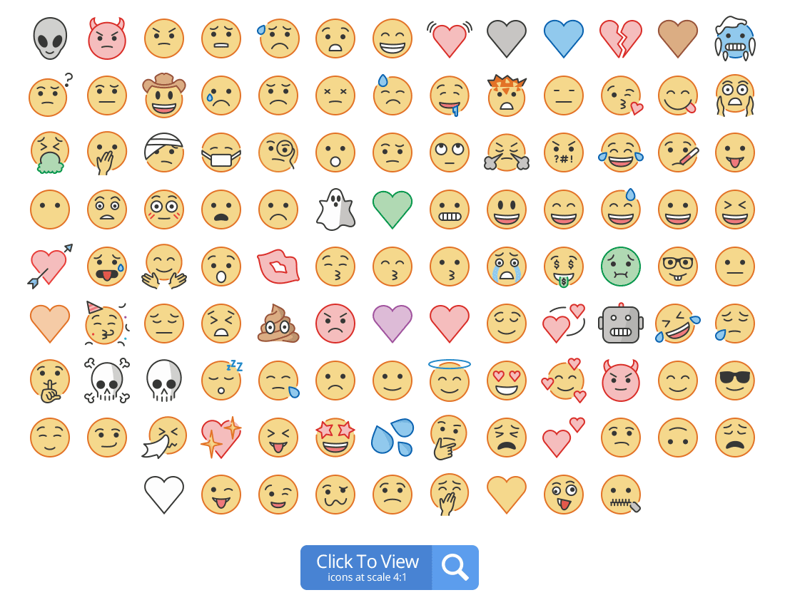 Emoji icons preview