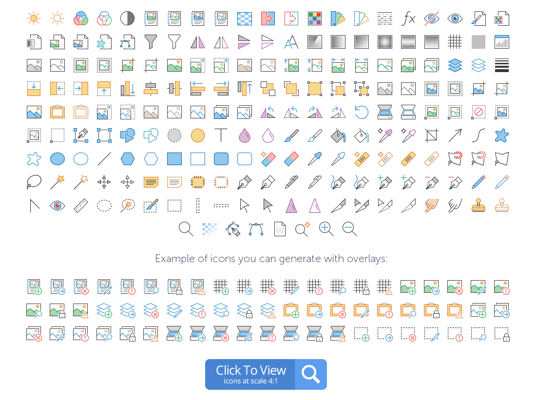 Imaging icons preview