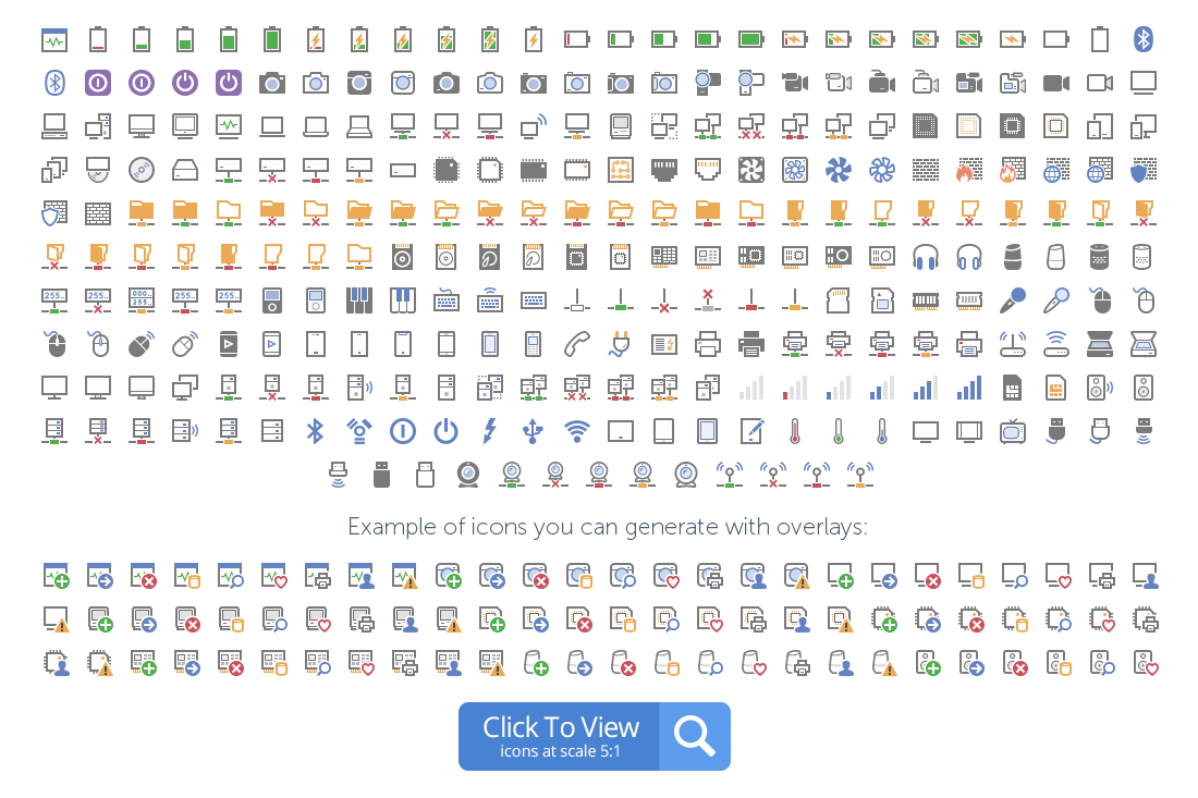 Hardware icons preview